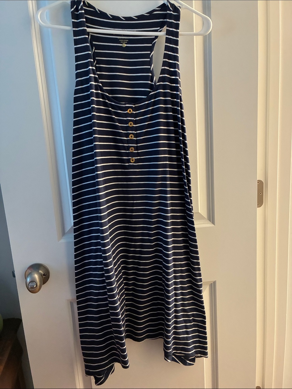 Vintage Lilly Pulitzer Navy Striped Sleeveless 100% Cotton Dress